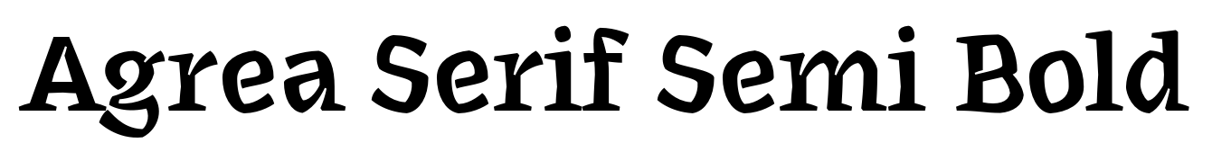 Agrea Serif Semi Bold